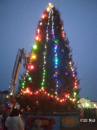 Зажжение огней на городской елке