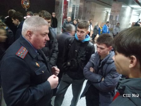 Учащиеся школы  на Дне открытых дверей в Академии МВД Республики Беларусь.