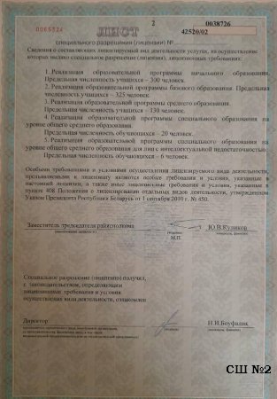 Специальное разрешение (лицензия) 