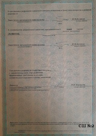 Специальное разрешение (лицензия) 